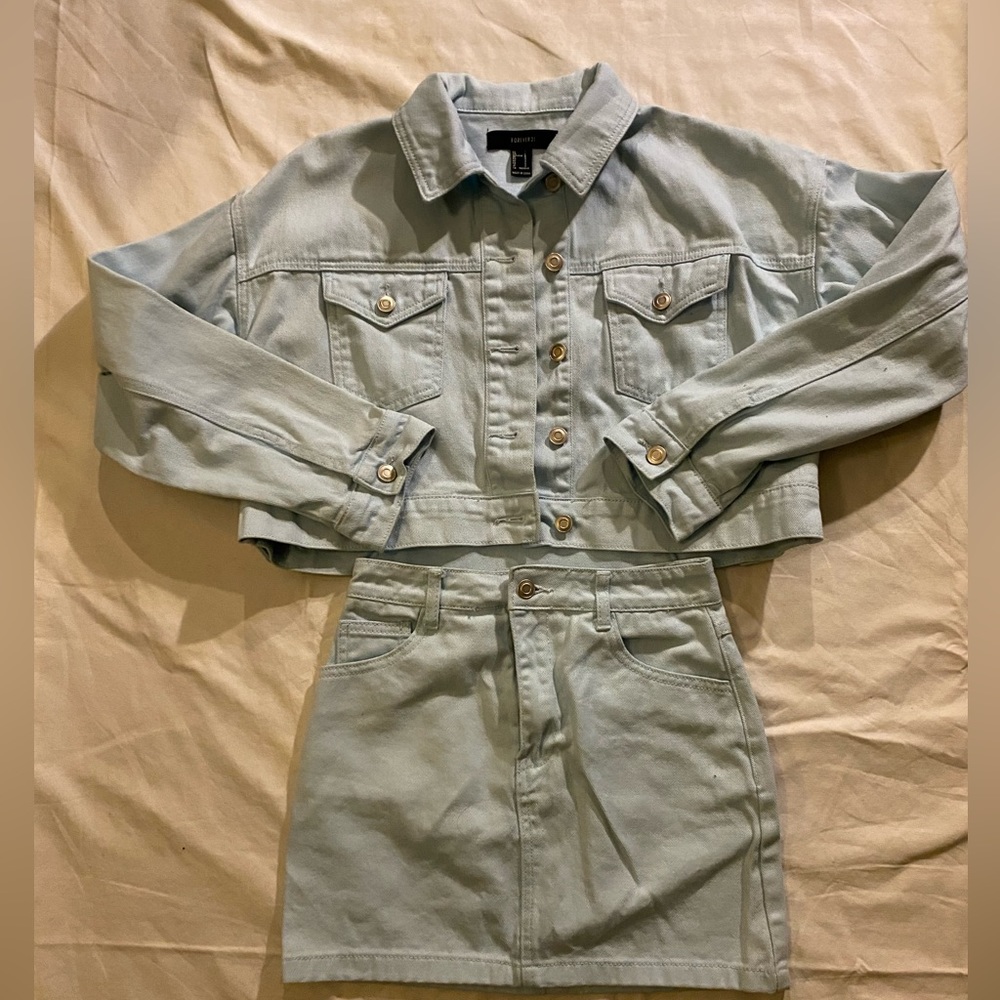 Forever 21 Light Blue Denim Set